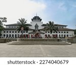 Small photo of Bandung, Indonesia - August 2022 ; Gedung Sate, West Java governor's building, Bandung's iconic building, historic building.