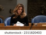 Small photo of DEN HAAG, NETHERLANDS - MAY 30: Dilan Yesilgoz-Zegerius in House of Representatives during a debating at the Tweede Kamer on 30 May, 2023 in Den Haag