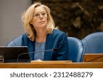 Small photo of DEN HAAG, NETHERLANDS - APRIL 5: viceminister-president Sigrid Kaag in House of Representatives during a debating at the Tweede Kamer on 5 April, 2023 in Den Haag, Netherlands