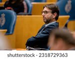 Small photo of DEN HAAG, NETHERLANDS - APRIL 5: Steven van Weyenberg (D66) in House of Representatives during a debating at the Tweede Kamer on 5 April, 2023 in Den Haag