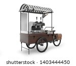 Street Coffee Cart 3d Rendering ...