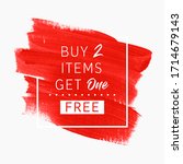 buy 2 get 1 free sale text over ... | Shutterstock .eps vector #1714679143