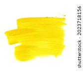 yellow brush stroke watercolor... | Shutterstock . vector #2023718156