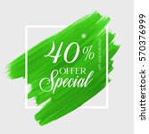 sale special offer 40  off sign ... | Shutterstock .eps vector #570376999