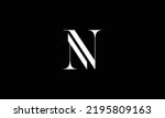 N Logo Letter Design On Luxury...