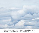 Small photo of The image of the formidable storm clouds in close-up is sight that commands attention and evokes sense of awe and trepidation. Сlouds loom large, dominating frame with their dark and ominous presence.