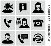 call center icons set | Shutterstock .eps vector #115188976