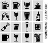 drink icons set | Shutterstock .eps vector #115254580