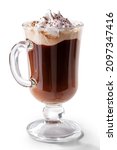 Glass Of Viennese Coffee Topped ...