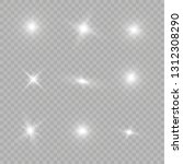 glow light effect. star burst... | Shutterstock .eps vector #1312308290