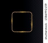 golden gradient frames with... | Shutterstock .eps vector #1586992159