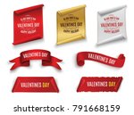  valentine's day. red scrolling.... | Shutterstock .eps vector #791668159