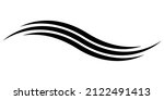 smooth wavy stripes logo... | Shutterstock .eps vector #2122491413