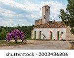 Small photo of Requena Valencia province Spain on April 16, 2021 Nodus vine cellar and Entrevinas hotel in wineyards