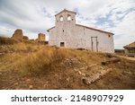 Pradas  church historic village in San Agustin Teruel province Aragon Spain