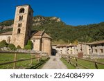 Small photo of The small village of Beget, in Girona, is located in the municipality of Camprodon del Ripolles Catalonia Spain . The romanesque church.