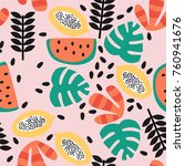 stylish seamless pattern with... | Shutterstock .eps vector #760941676