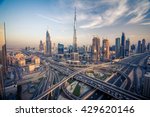 Dubai skyline with beautiful city close to it