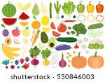 set of fresh healthy vegetables ... | Shutterstock .eps vector #550846003
