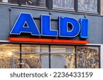 Small photo of Copenhagen, Denmark - 12.10.2022: a photography of Aldis store. Aldi is German chain of discount stores. There are circulating rumors that Aldi is going to close theirs stores in Denmark soon.