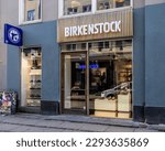 Small photo of Copenhagen, Denmark - 04.23.2023: Birkenstock is a German producer of foot wear established in 1774.