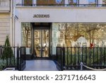 Small photo of Paris, France - 9.07.2023: Jacquemus is a French luxury label founded in 2009. The fashion house is known for its play with proportions, seductive silhouettes.