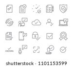 check list icon set  stamp icon ... | Shutterstock .eps vector #1101153599