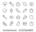 set of vegetable icons  such as ... | Shutterstock .eps vector #1323366800