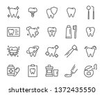 set of teeth icons  such as ... | Shutterstock .eps vector #1372435550