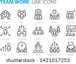 set of people line icons  such... | Shutterstock .eps vector #1421017253