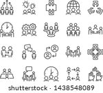 set of meeting icons  such as ... | Shutterstock .eps vector #1438548089