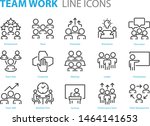 set of meeting icons  such as... | Shutterstock .eps vector #1464141653