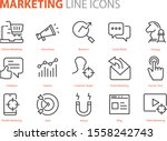 set of marketing icons  seo ... | Shutterstock .eps vector #1558242743