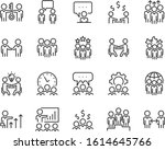 set of teamwork icons  meeting  ... | Shutterstock .eps vector #1614645766
