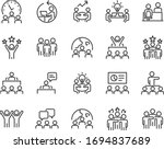 set of business icons  teamwork ... | Shutterstock .eps vector #1694837689