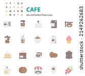 set of cafe flat icon  drinks ... | Shutterstock .eps vector #2149262683