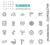 set of summer line icons  sea ... | Shutterstock .eps vector #2149262749