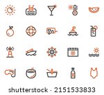 set of summer line icons  beach ... | Shutterstock .eps vector #2151533833