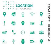 set of location icons ... | Shutterstock .eps vector #2151819283