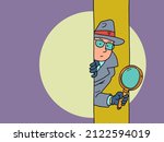 the detective looks out with a... | Shutterstock .eps vector #2122594019
