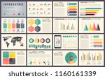 infographic elements with world ... | Shutterstock .eps vector #1160161339