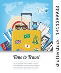 travel composition with travel... | Shutterstock .eps vector #1451399933