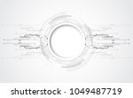 grey white abstract technology... | Shutterstock .eps vector #1049487719
