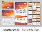 website template  one page... | Shutterstock .eps vector #1010542750