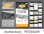 website template  one page... | Shutterstock .eps vector #747203239
