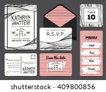 wedding invitation set with... | Shutterstock .eps vector #409800856