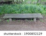 Park Bench Seat Of Two Wooden...