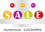 colored stickers with the... | Shutterstock .eps vector #1142265896