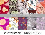 collection of seamless patterns.... | Shutterstock .eps vector #1309671190
