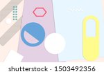 abstract paper cut layout top... | Shutterstock .eps vector #1503492356